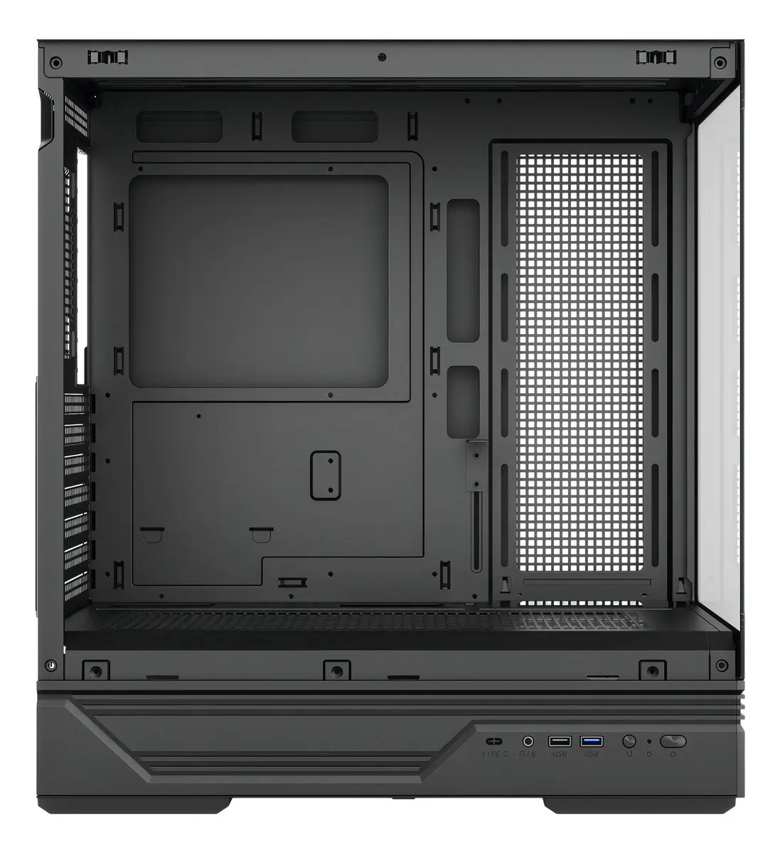 Chasis Gamer Iceberg Crystal Gx 4 Ventiladores Argb Usb C